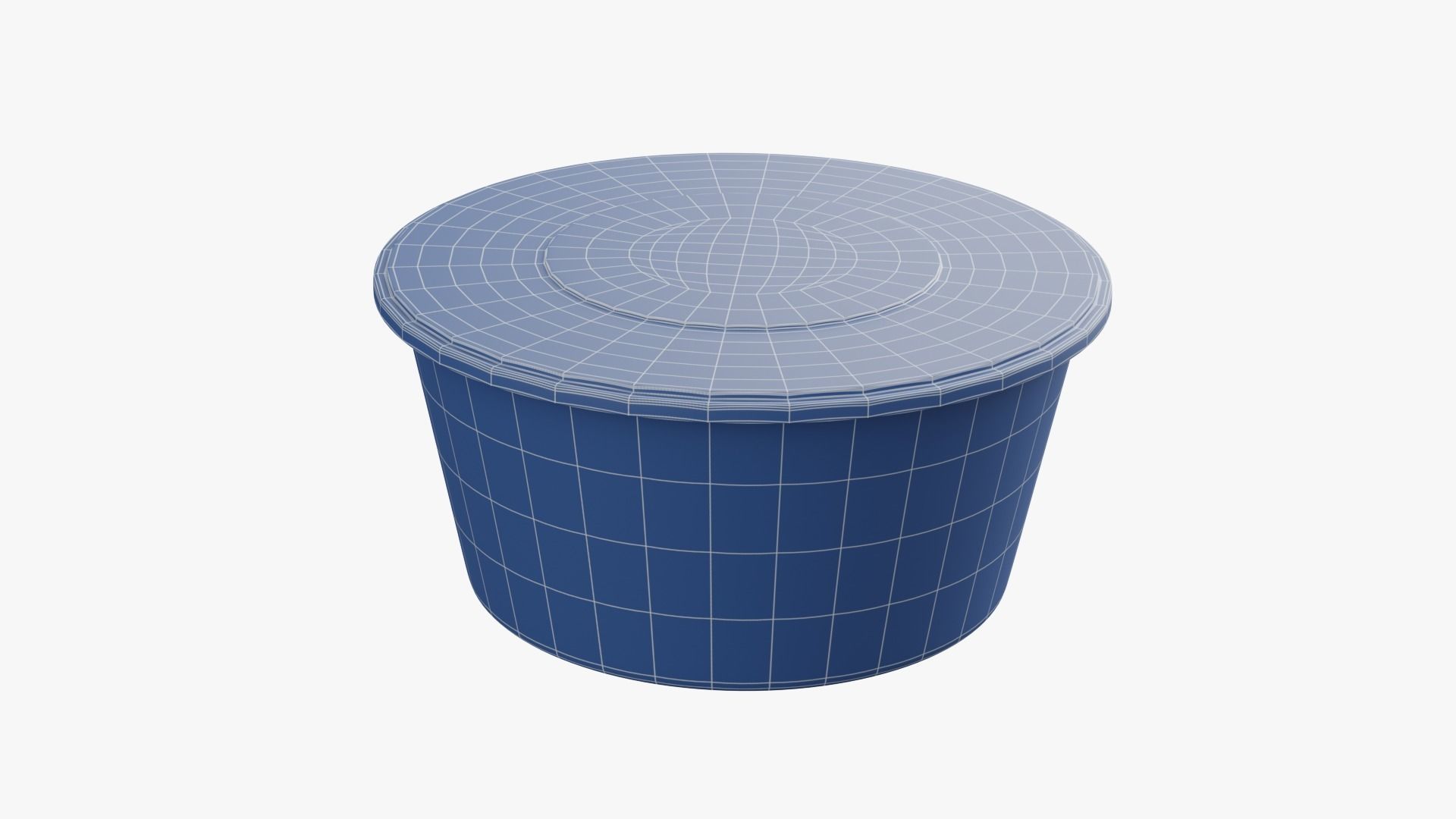 Round Meal prep Container Low-poly 3D model_16