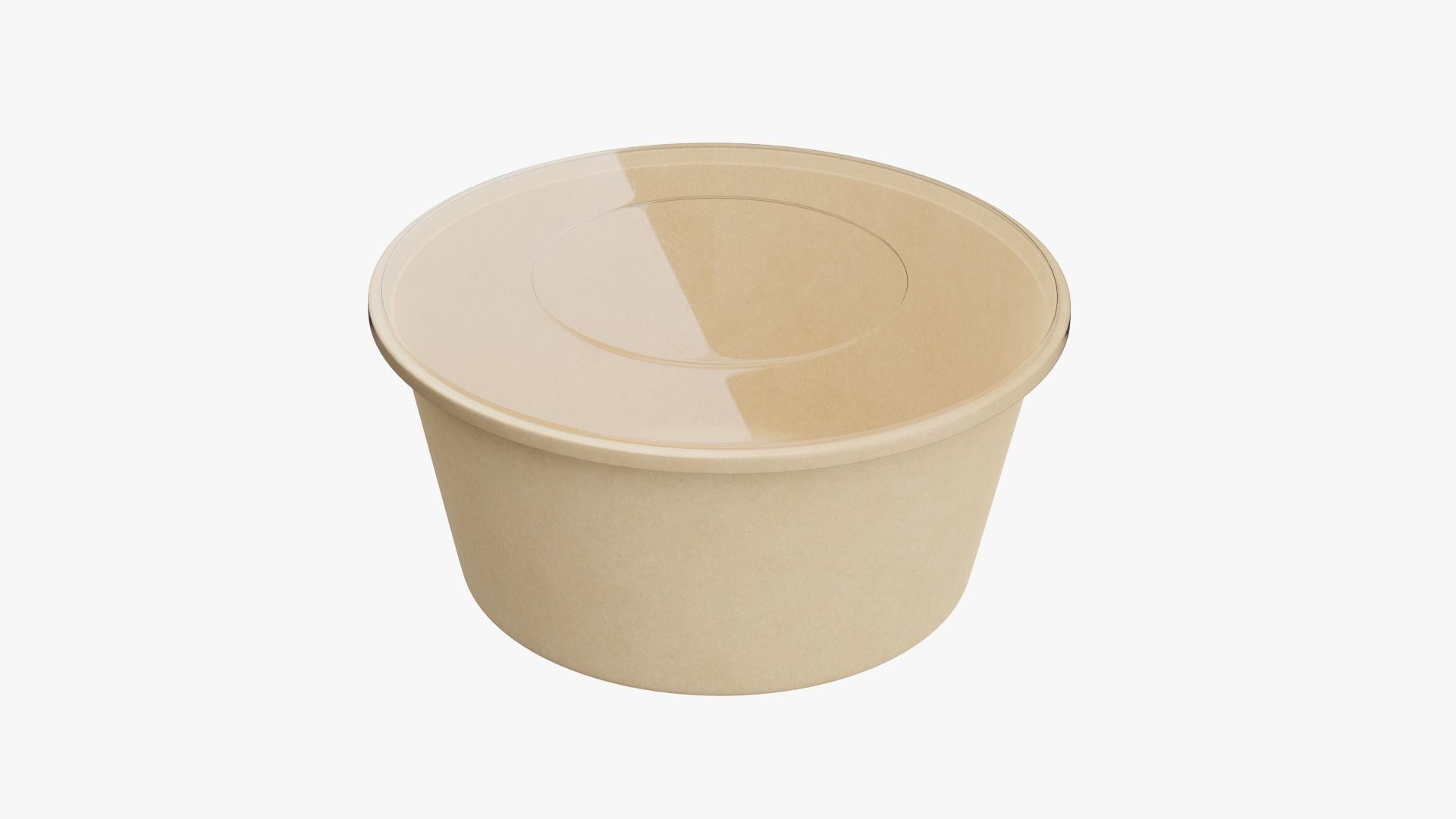 Round Meal prep Container Low-poly 3D model_1