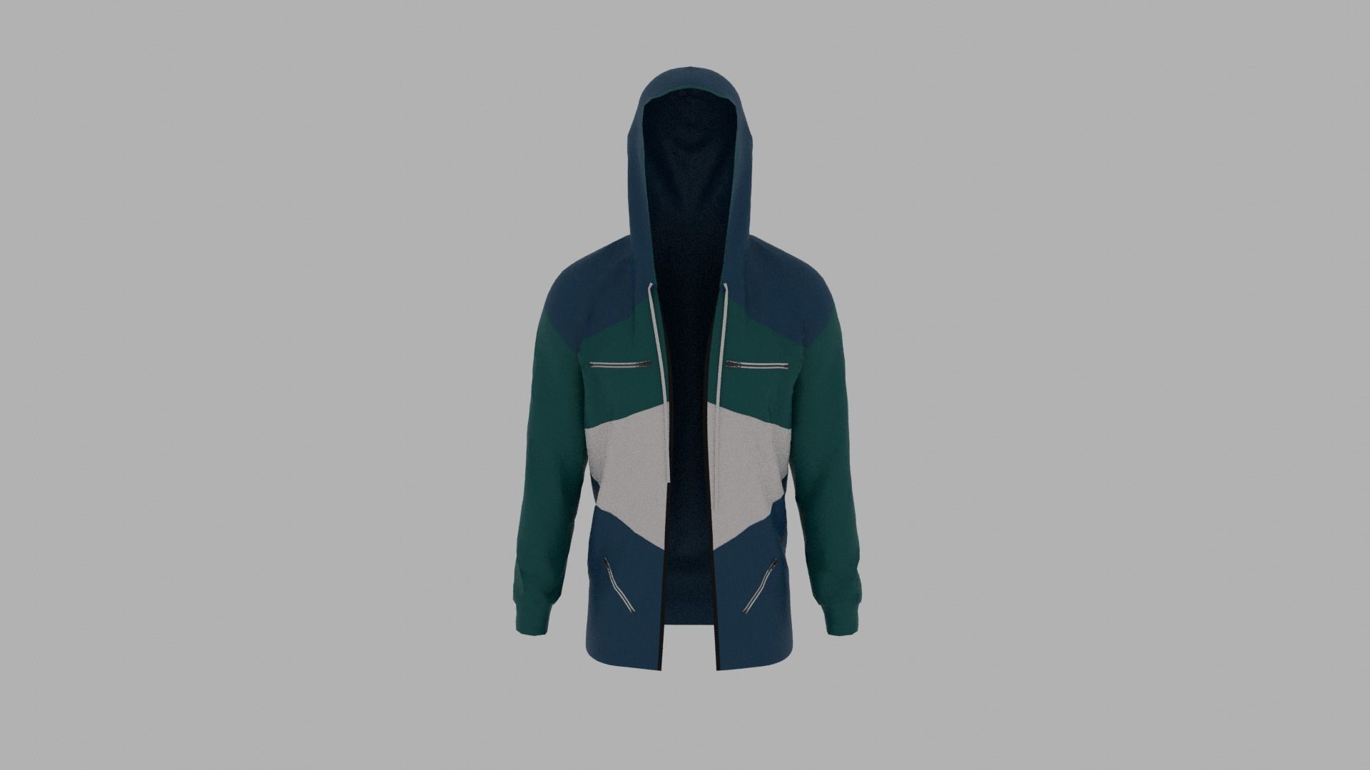 Hoodie mannequin wearing Low-poly 3D model_5
