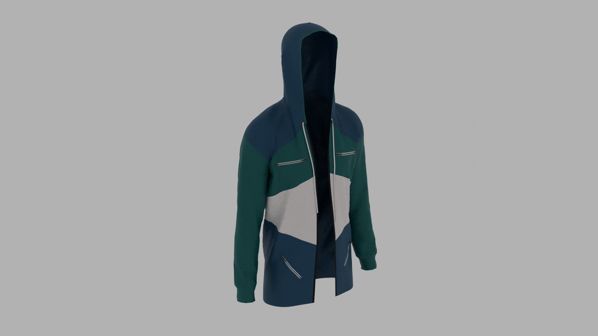 Hoodie mannequin wearing Low-poly 3D model_4