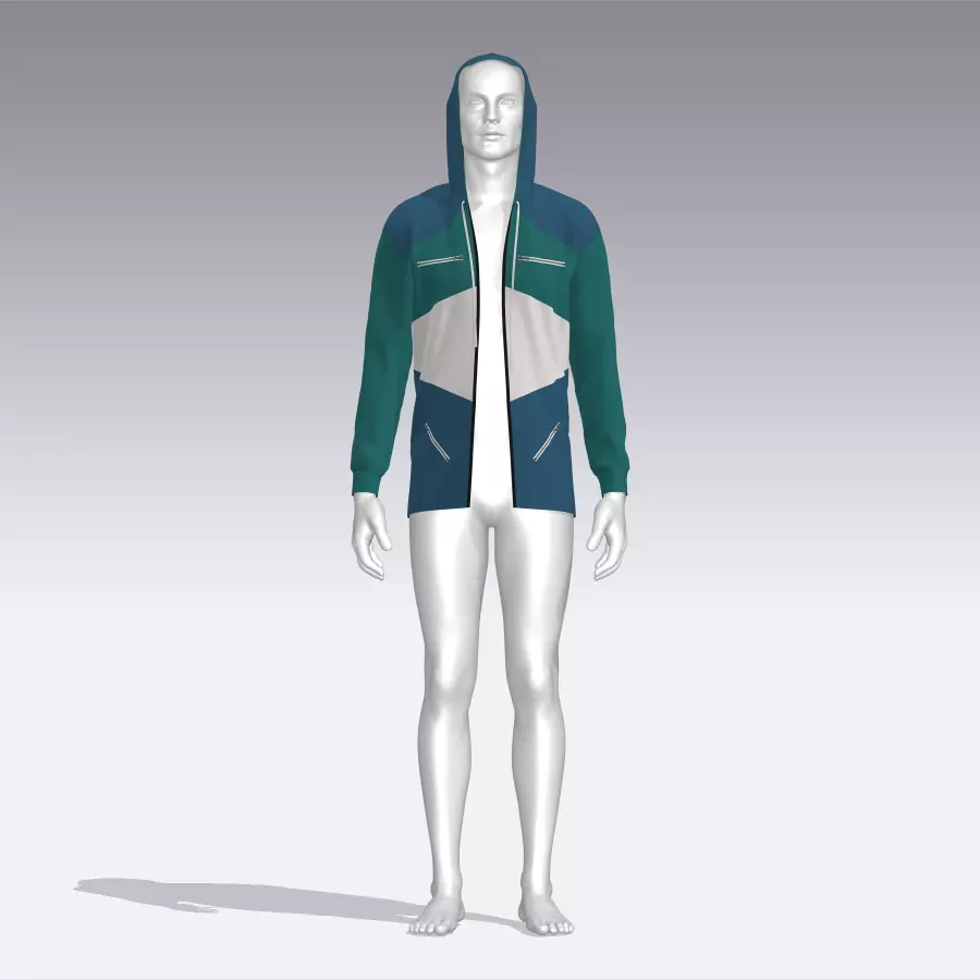 Hoodie mannequin wearing Low-poly 3D model_0