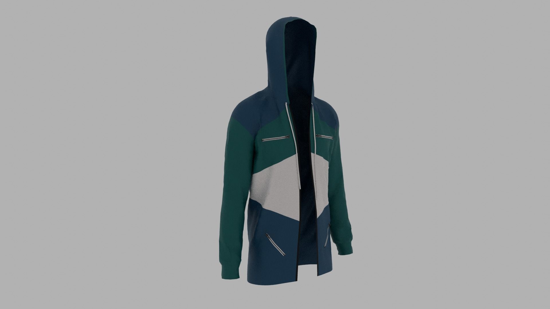 Hoodie mannequin wearing Low-poly 3D model_3