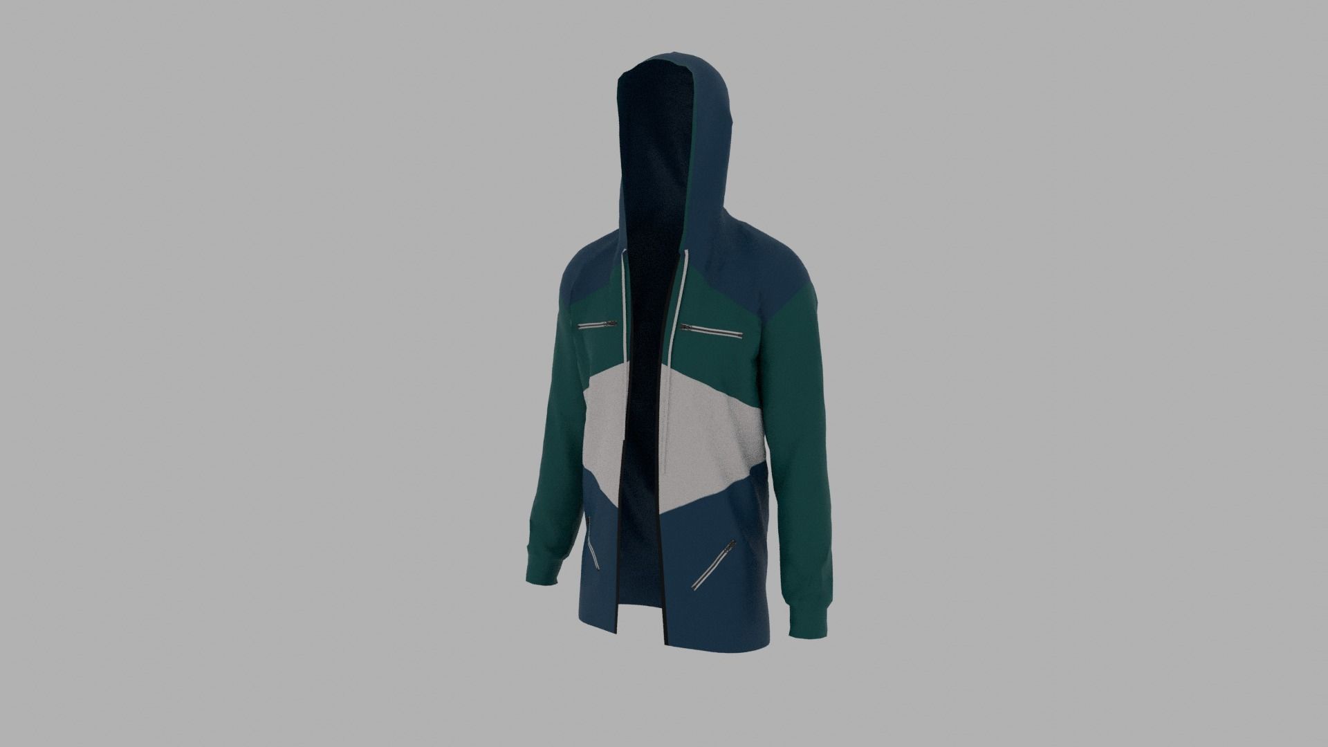 Hoodie mannequin wearing Low-poly 3D model_2
