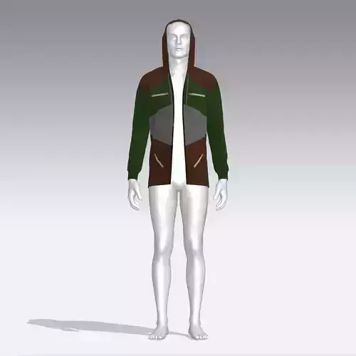 Hoodie mannequin wearing jacket