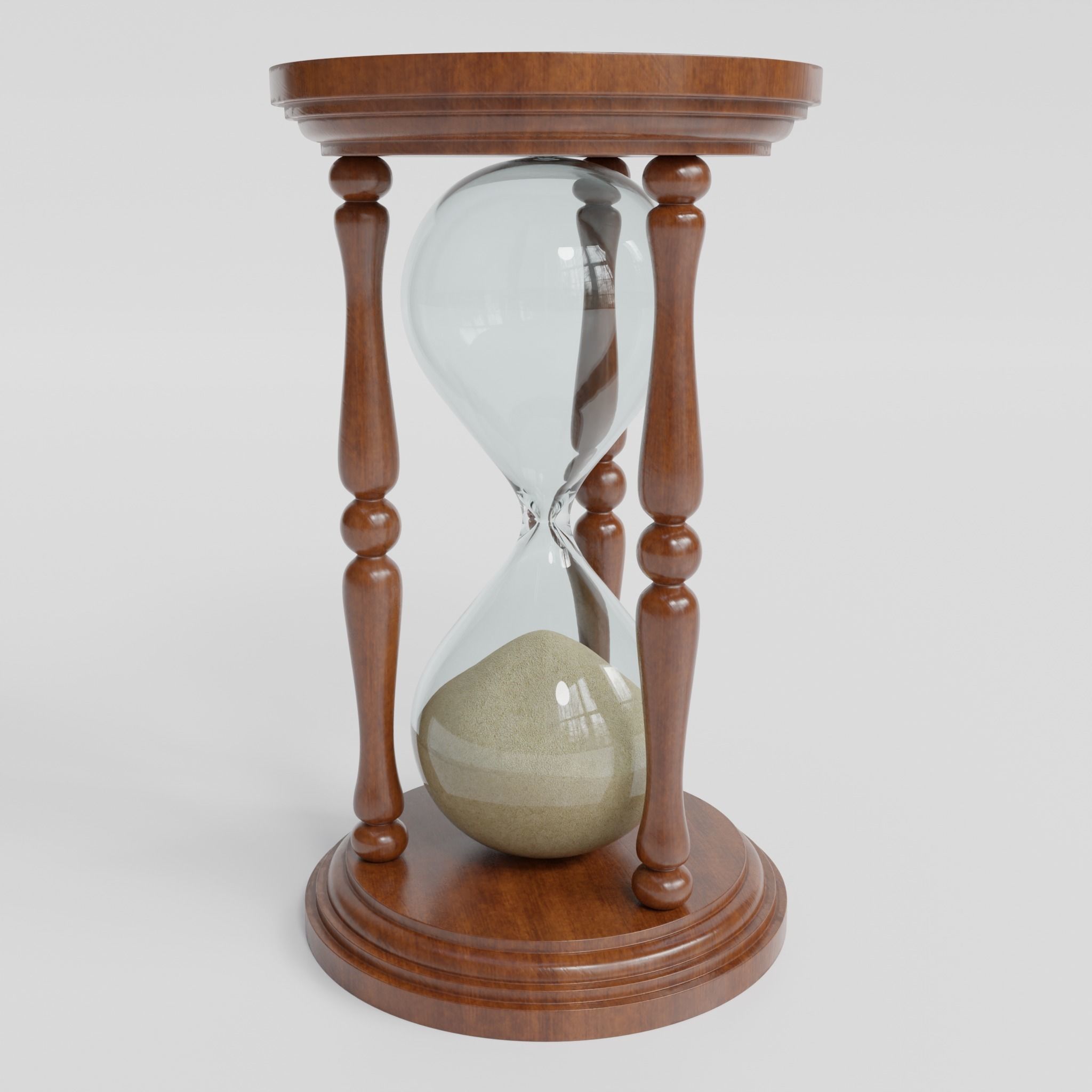 Hourglass with sand in it 3D model_3