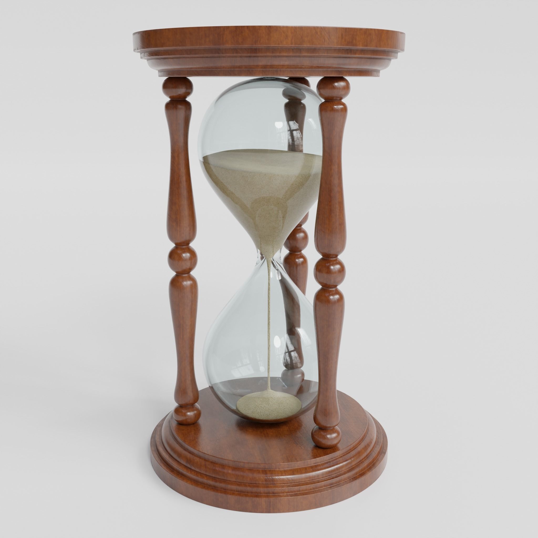 Hourglass with sand in it 3D model_1