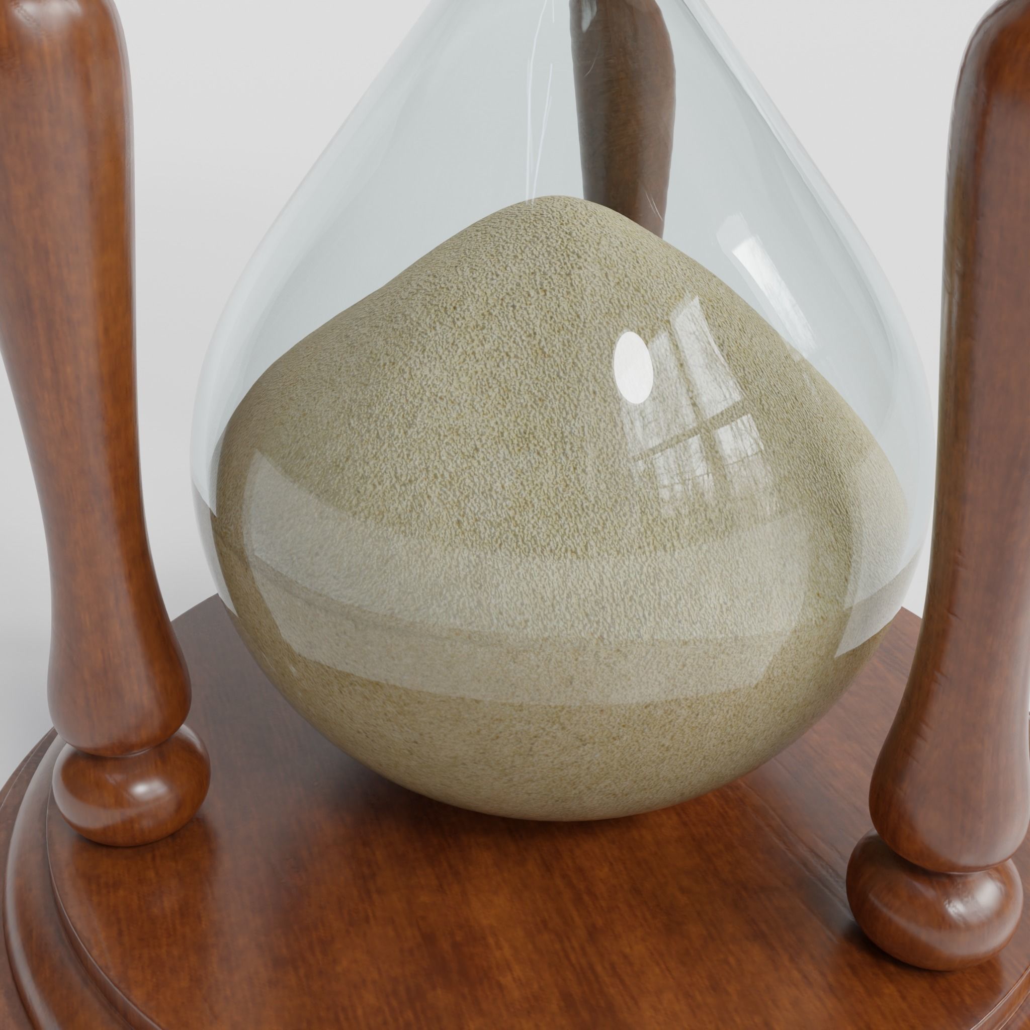 Hourglass with sand in it 3D model_7