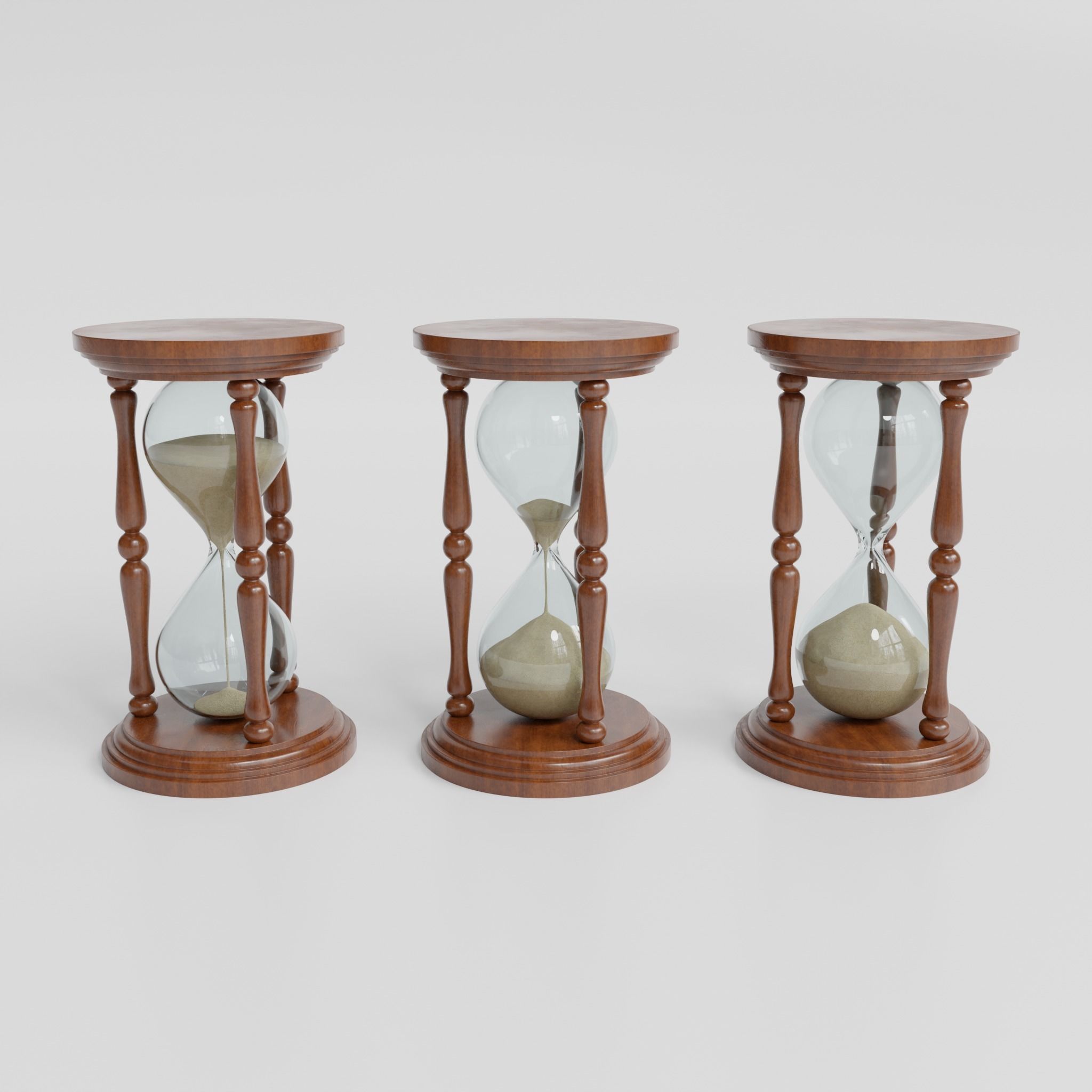 Hourglass with sand in it 3D model_5
