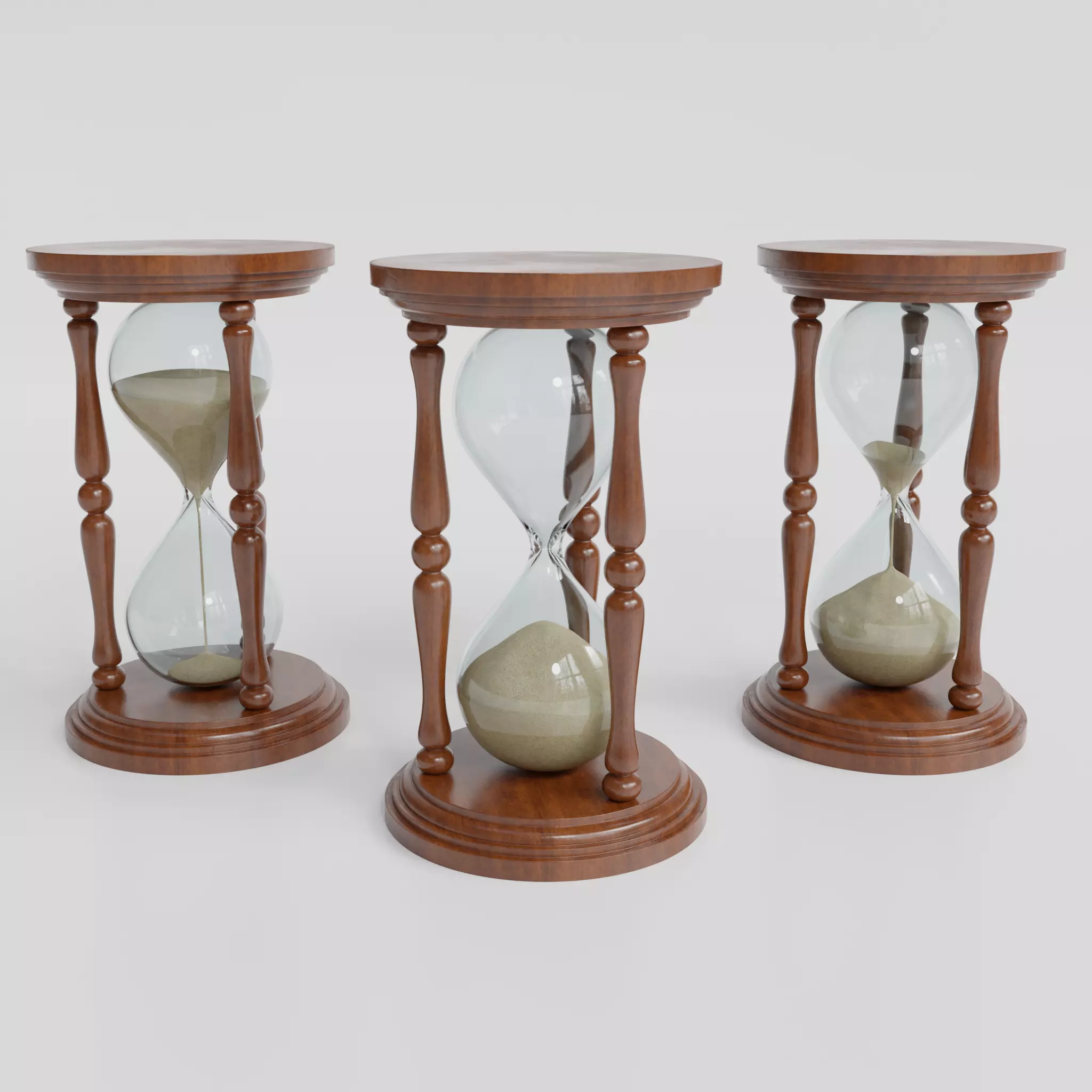 Hourglass with sand in it 3D model_0