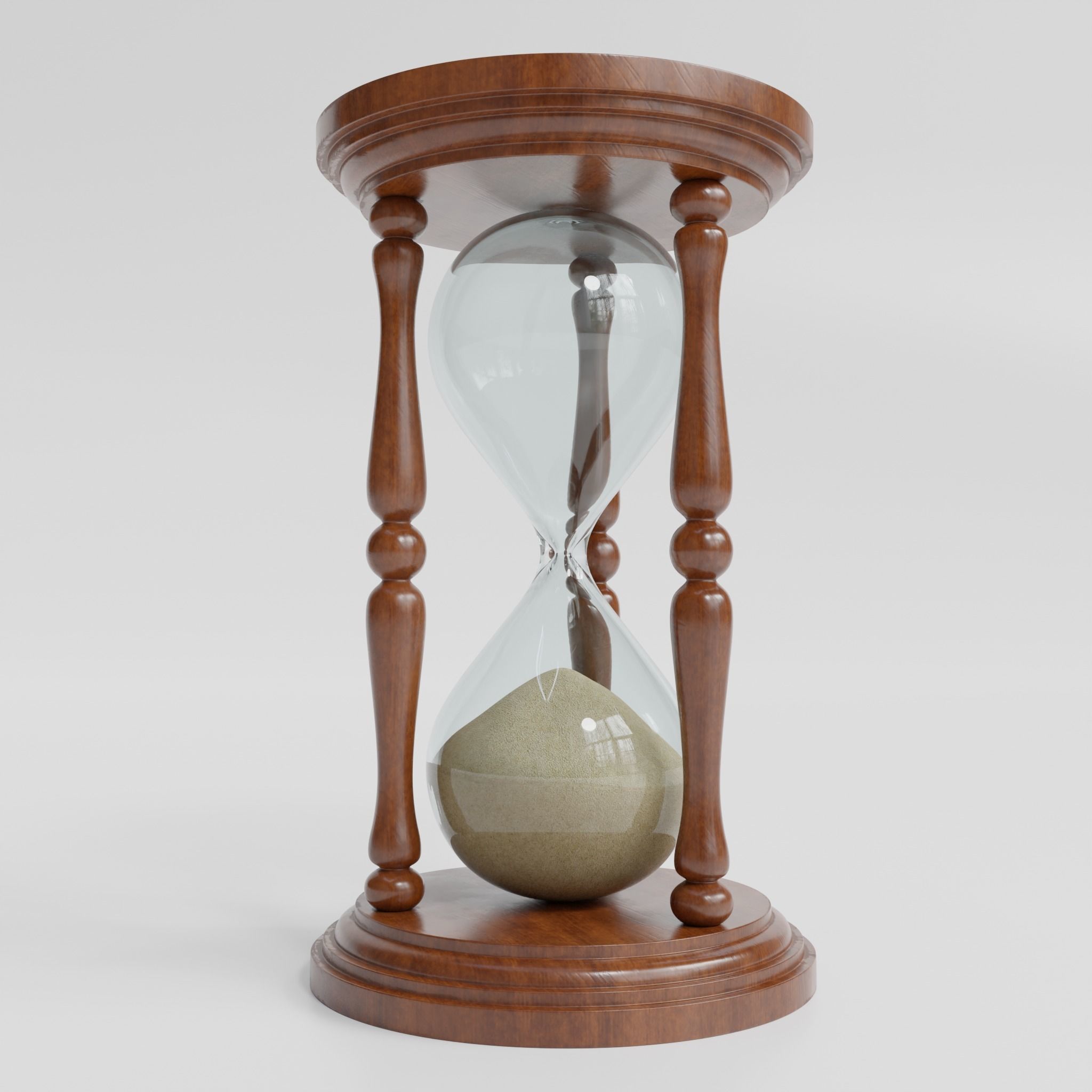 Hourglass with sand in it 3D model_8
