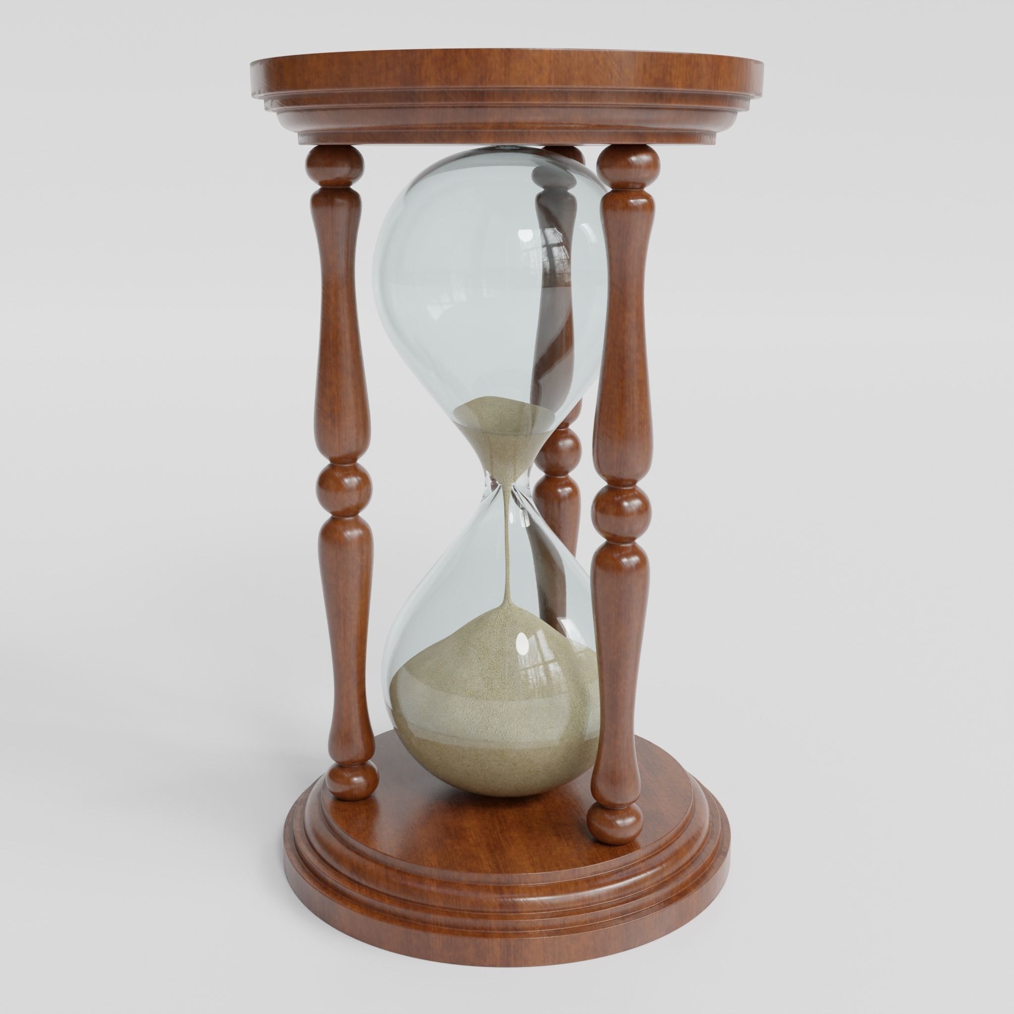 Hourglass with sand in it 3D model_2