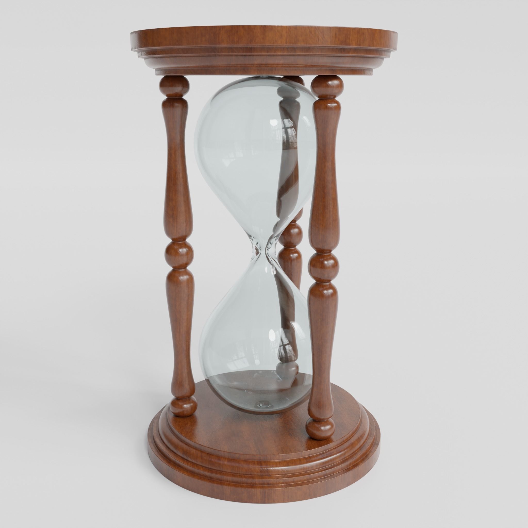 Hourglass with sand in it 3D model_4