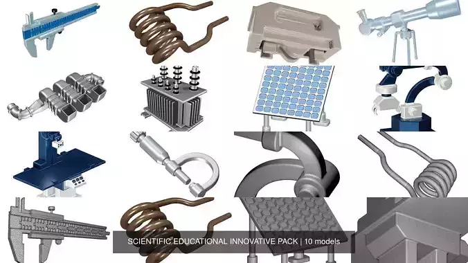 SCIENTIFIC EDUCATIONAL INNOVATIVE PACK 3D Model Collection