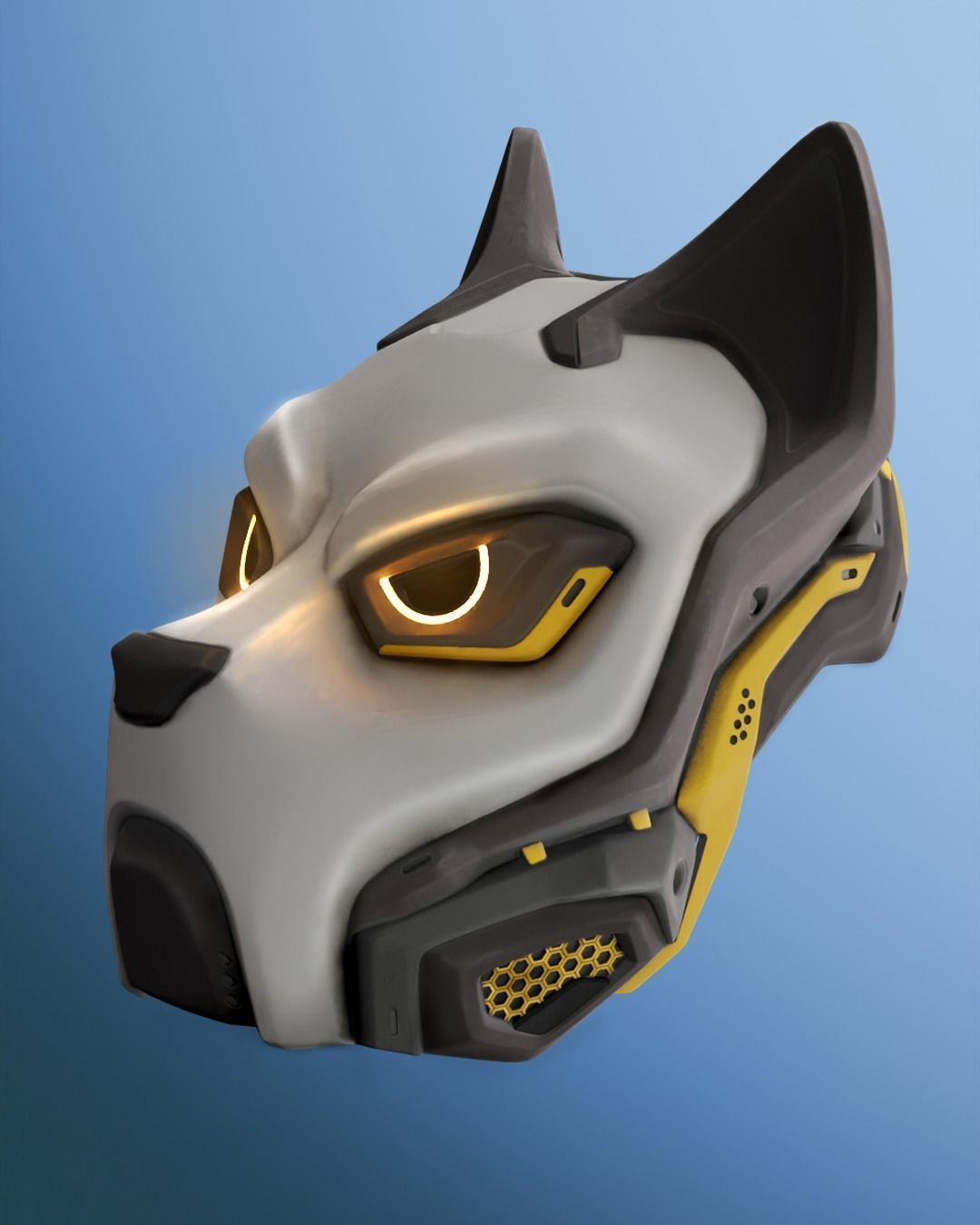 Evo Dog v2 - cosplay mask- digital stl file for 3D-printing 3D print model_2