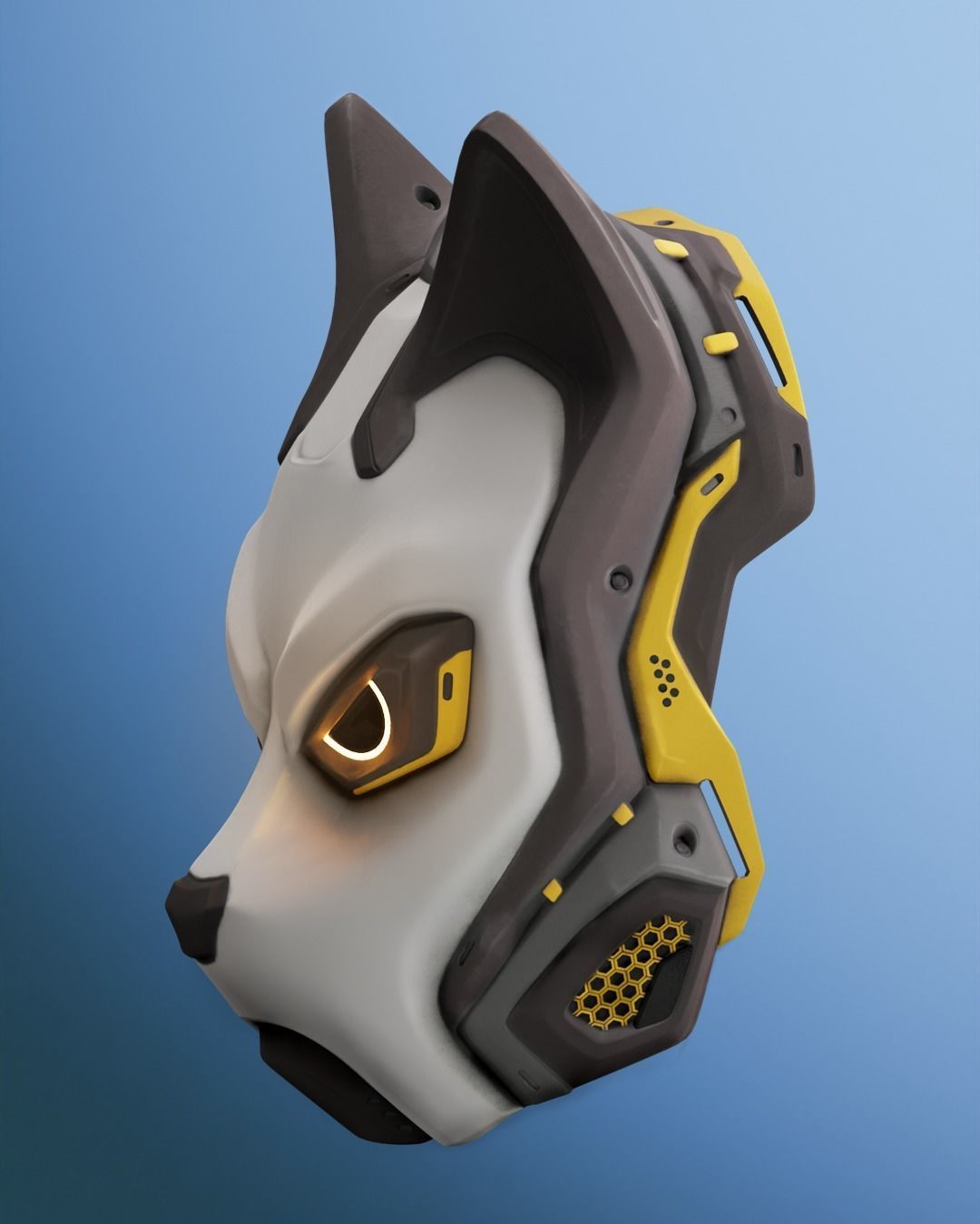Evo Dog v2 - cosplay mask- digital stl file for 3D-printing 3D print model_5