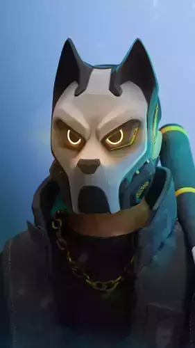 Evo Dog v2 - cosplay mask- digital stl file for 3D-printing 3D print model