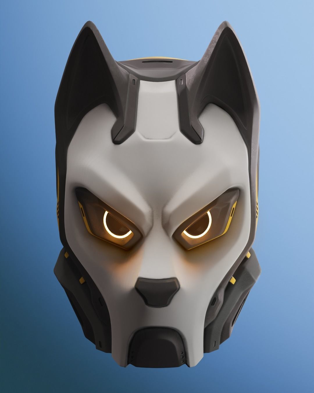 Evo Dog v2 - cosplay mask- digital stl file for 3D-printing 3D print model_3