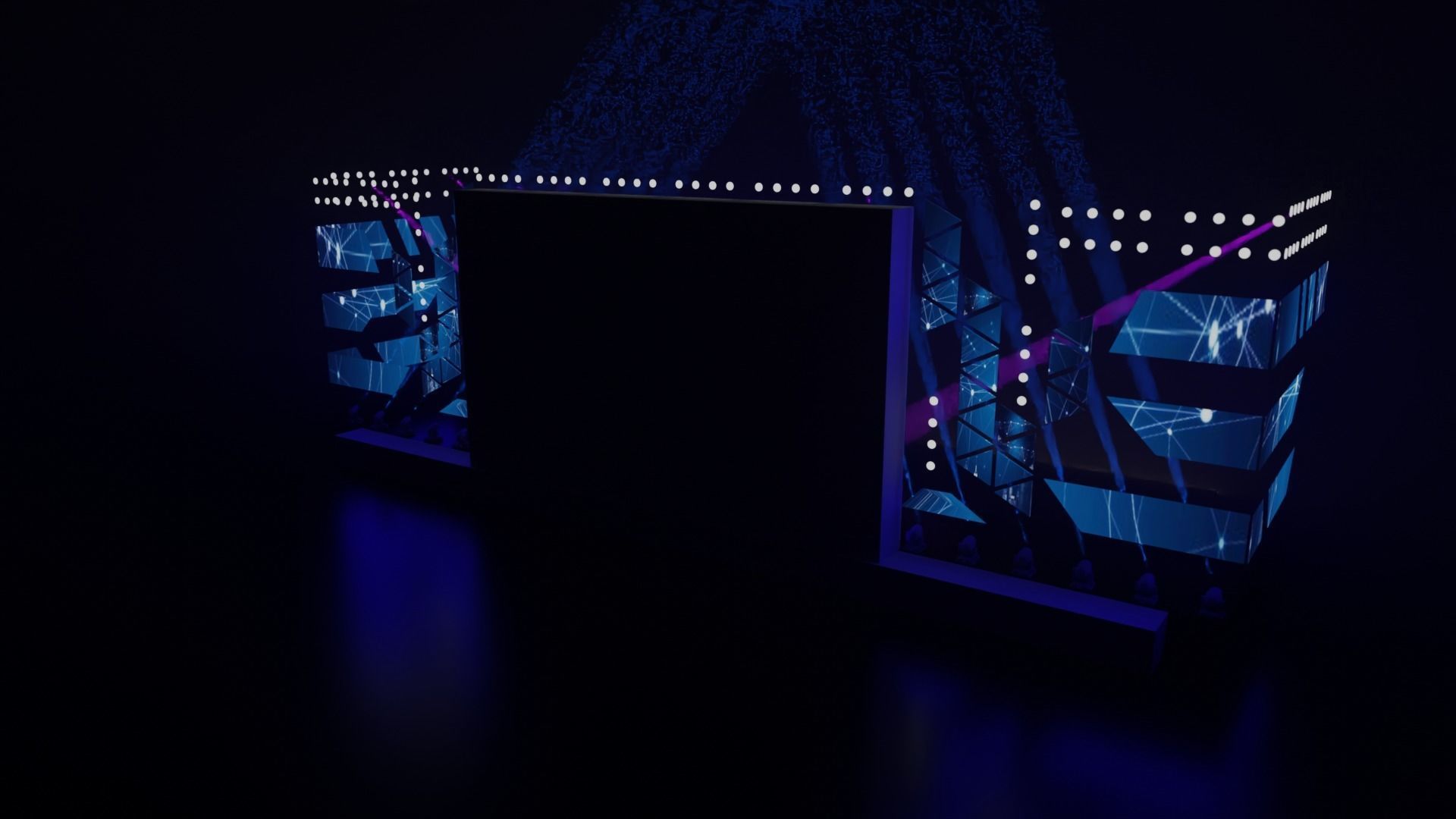 Stage model 3D with lights 3D model_14