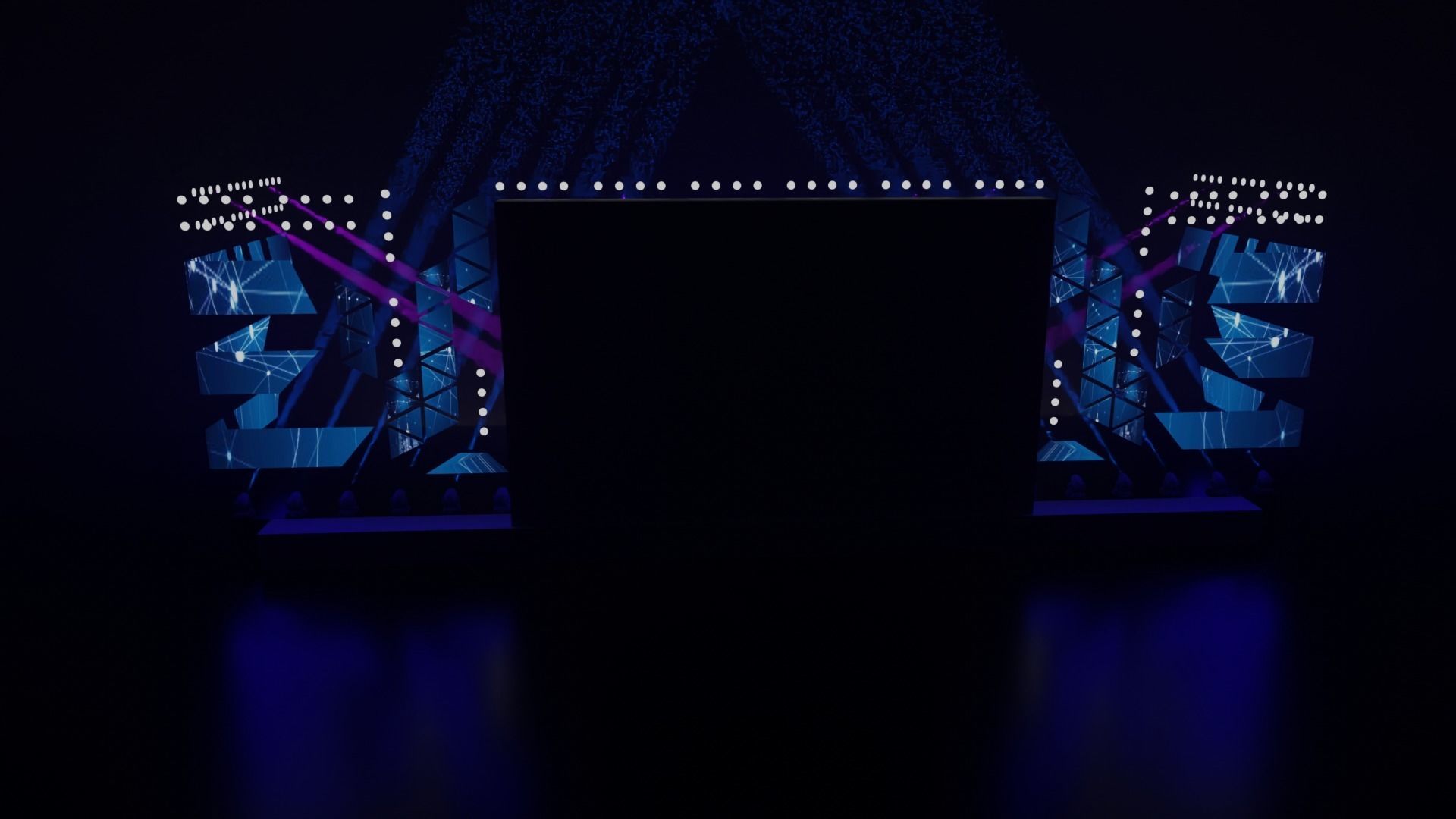 Stage model 3D with lights 3D model_16