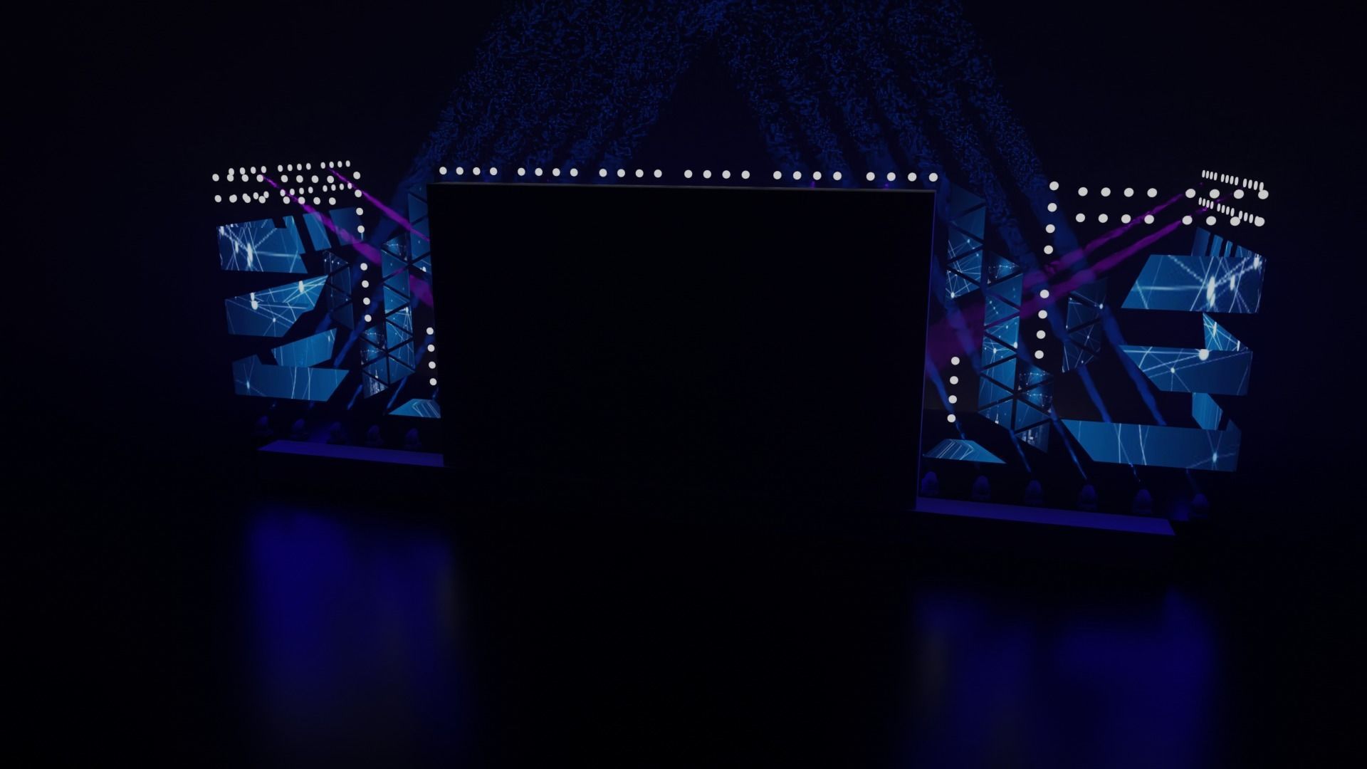 Stage model 3D with lights 3D model_15