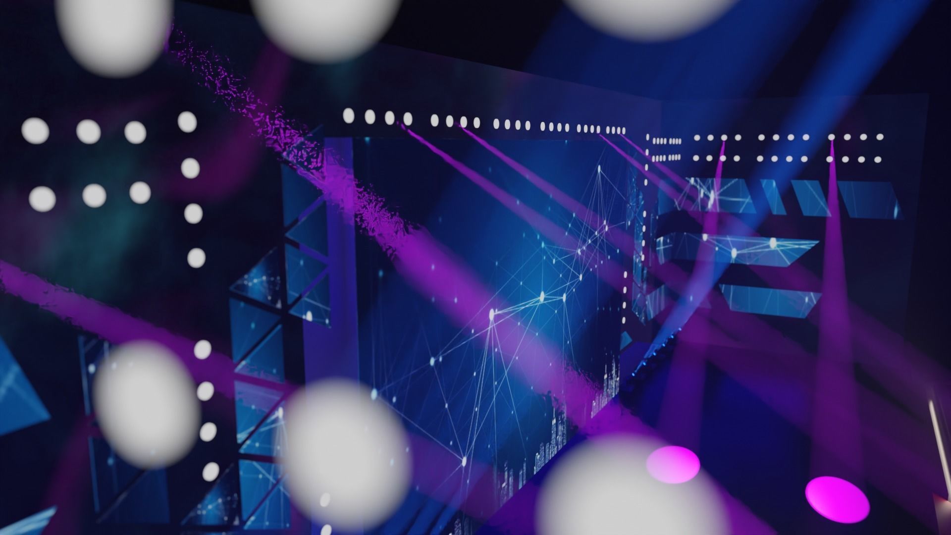 Stage model 3D with lights 3D model_5