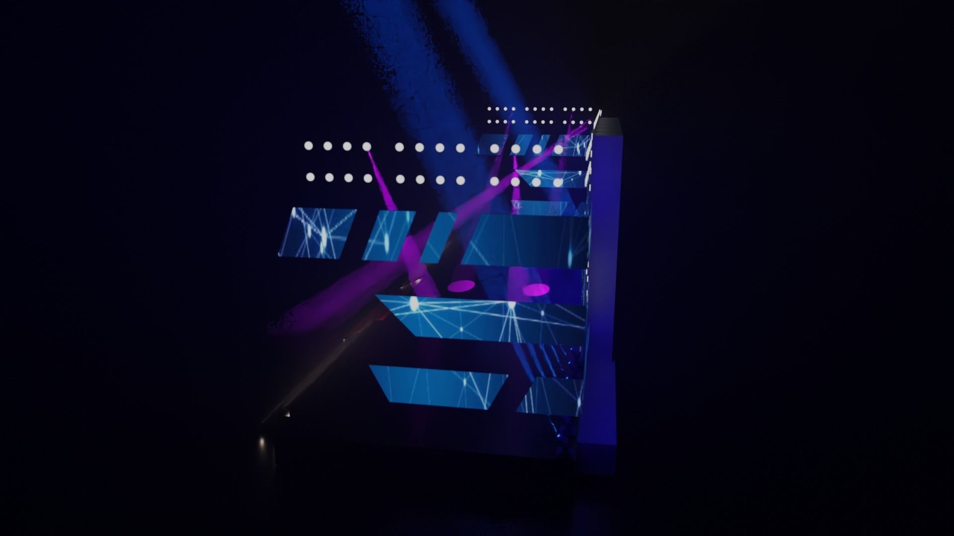 Stage model 3D with lights 3D model_20