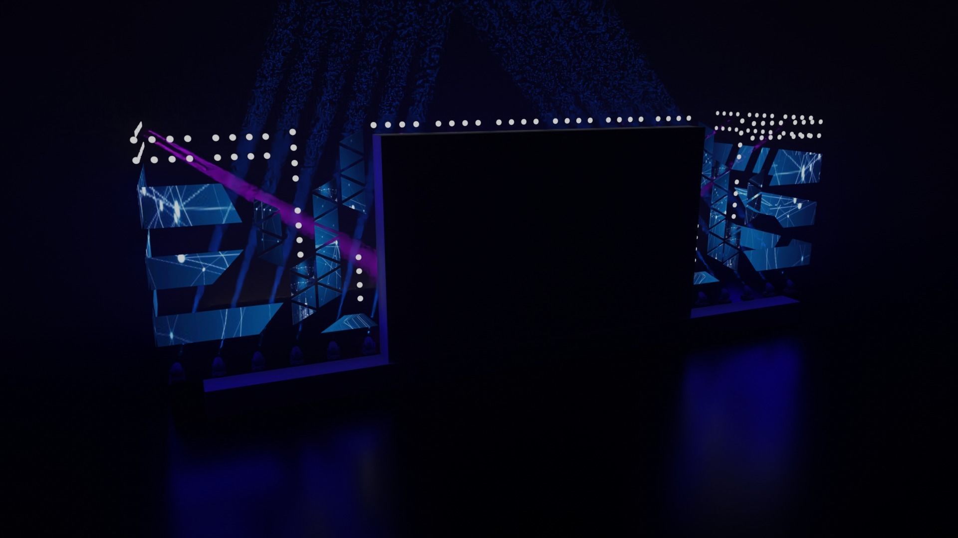 Stage model 3D with lights 3D model_17