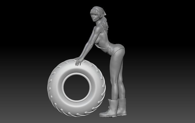 SEXY MECHANIC GIRL 4 3D print model