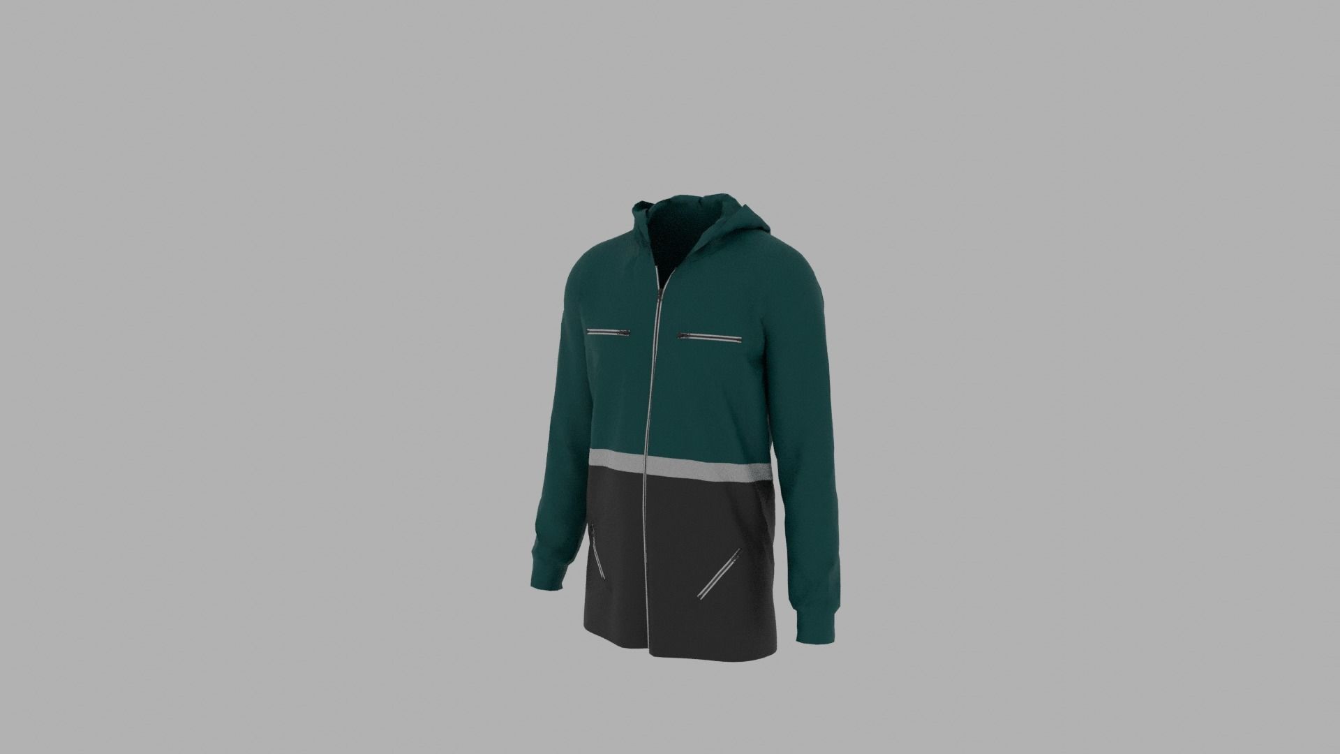Hoodie mannequin wearing jacket Low-poly 3D model_2