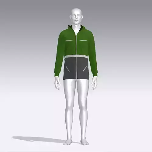 Hoodie mannequin wearing jacket