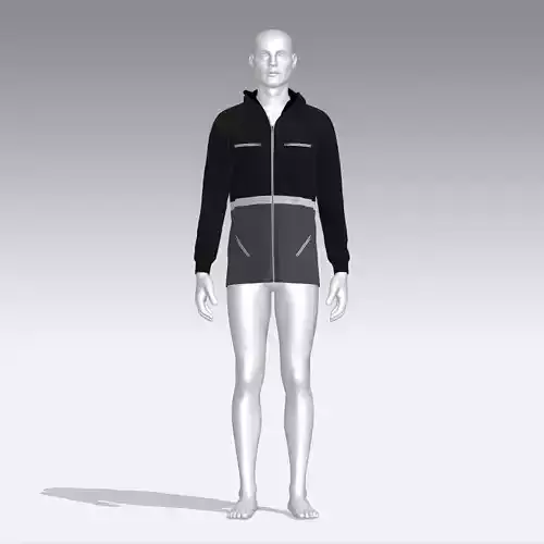 Hoodie mannequin wearing jacket