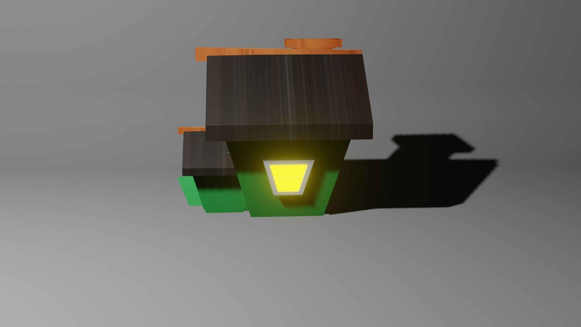 Low-poly home or house Low-poly 3D model_1