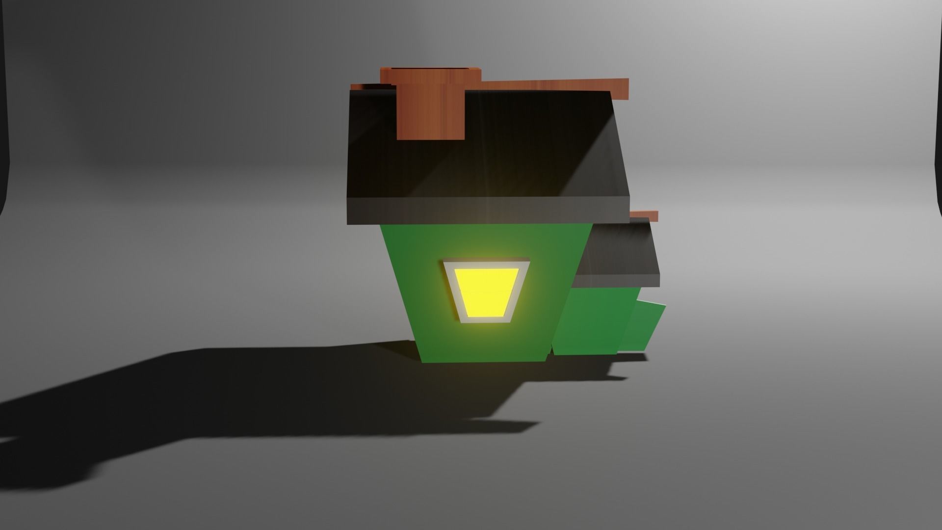 Low-poly home or house Low-poly 3D model_2