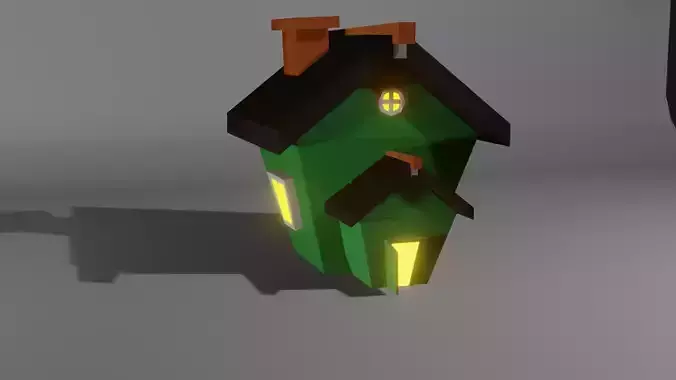 Low-poly home or house Low-poly 3D model