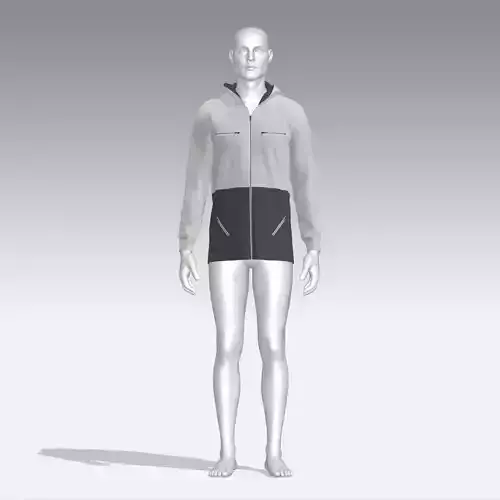 Hoodie mannequin wearing jacket