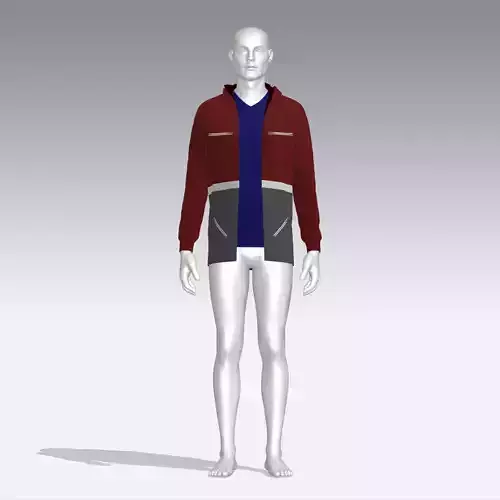 Hoodie mannequin wearing jacket