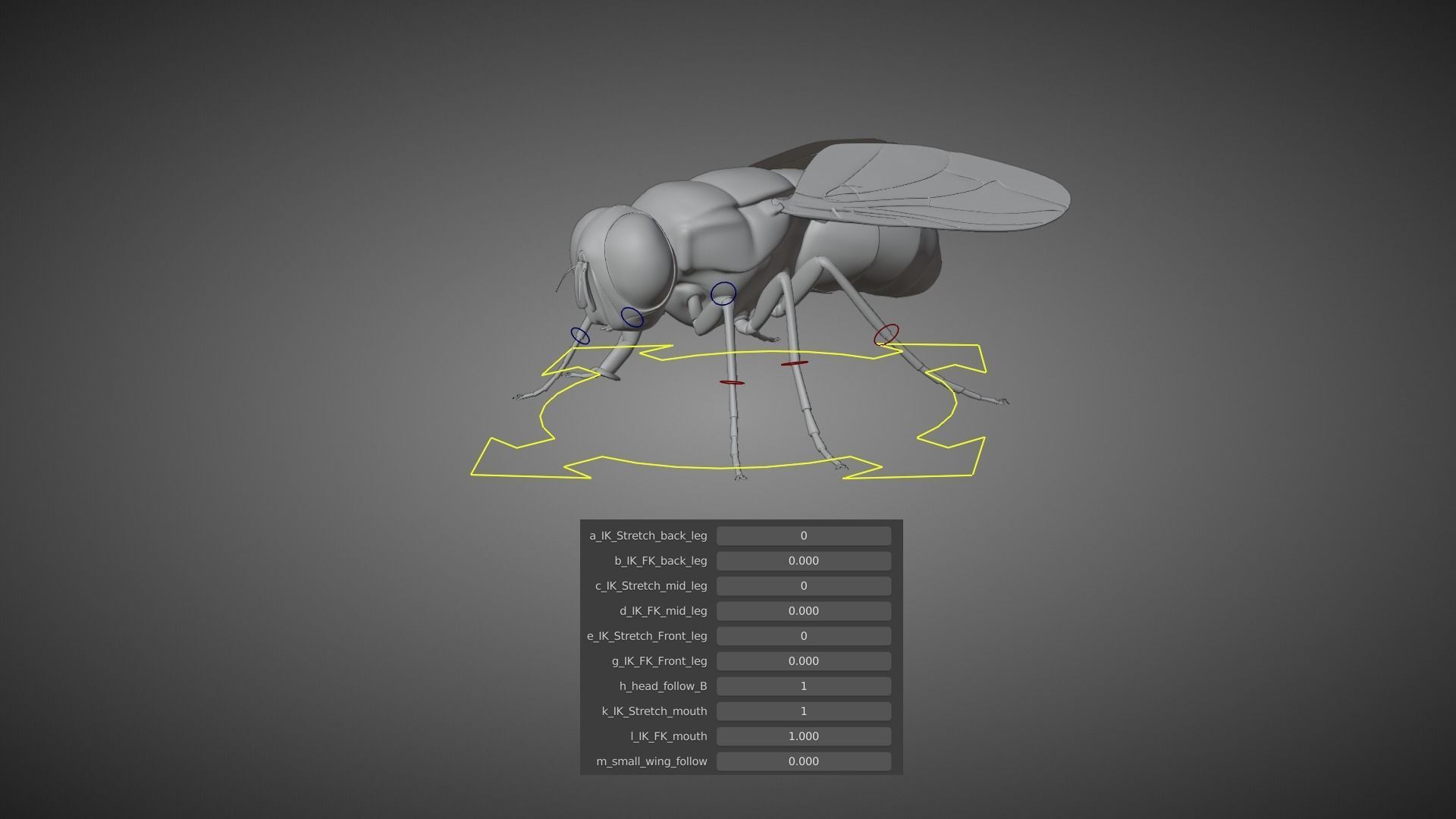 Housefly Animated VFX Grace 3D model_16