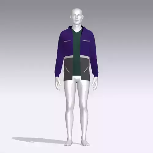 Hoodie mannequin wearing jacket
