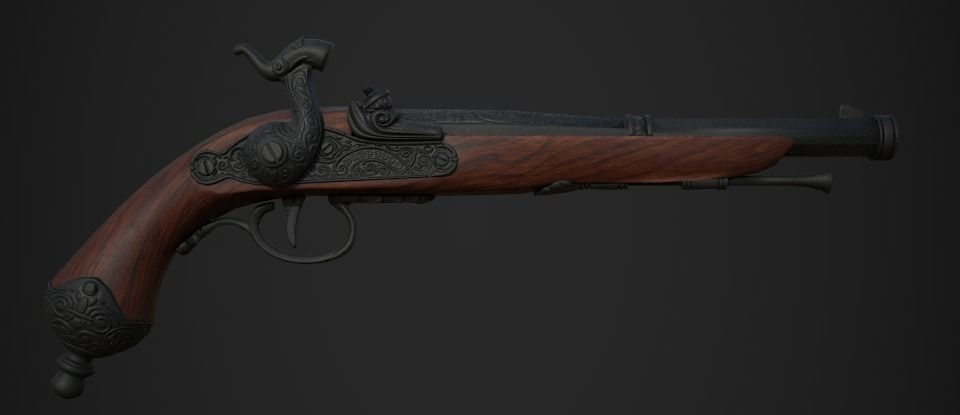 Weapon Pack Low-poly 3D model_93