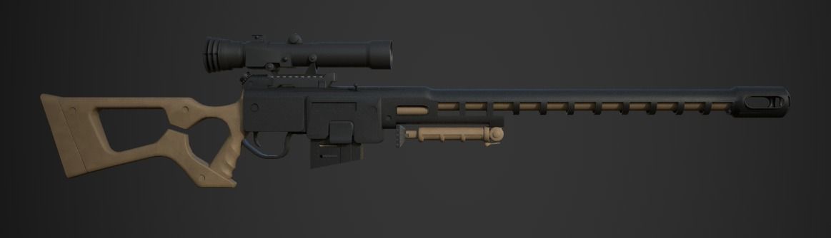 Weapon Pack Low-poly 3D model_11
