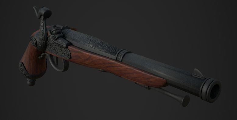 Weapon Pack Low-poly 3D model_41