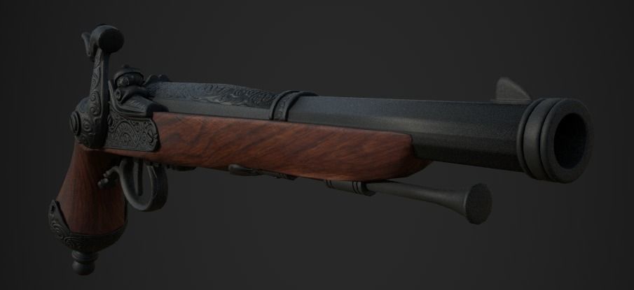 Weapon Pack Low-poly 3D model_134