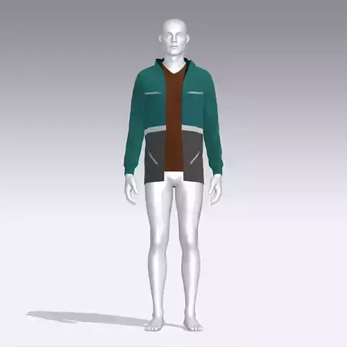 Hoodie mannequin wearing jacket