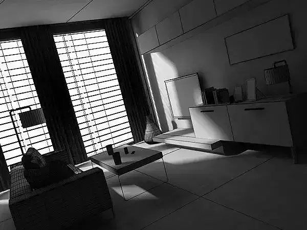 Modern Red Living Room