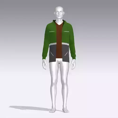Hoodie mannequin wearing jacket
