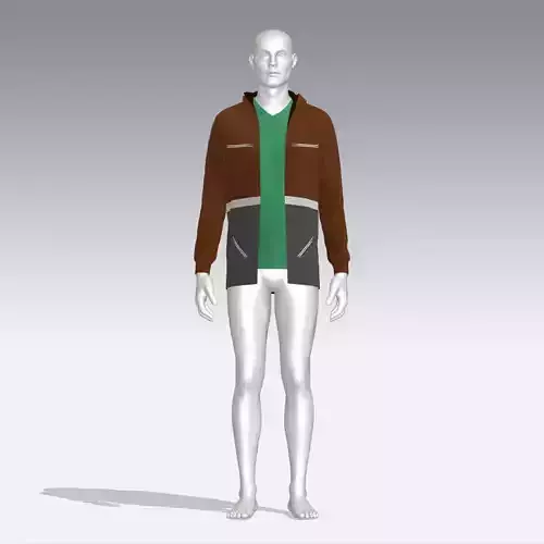 Hoodie mannequin wearing jacket