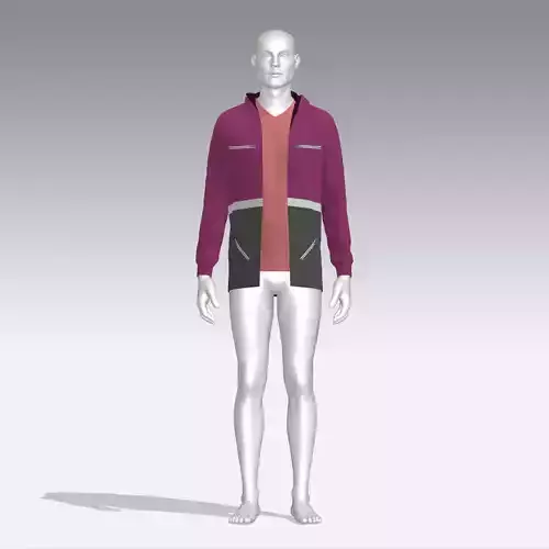 Hoodie mannequin wearing jacket