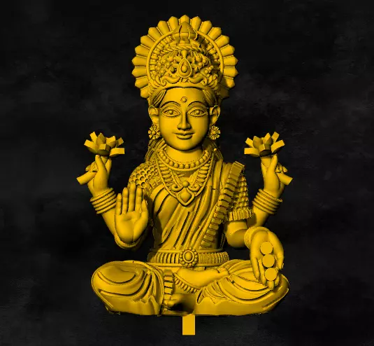 lakshmi locket 3D print model_0