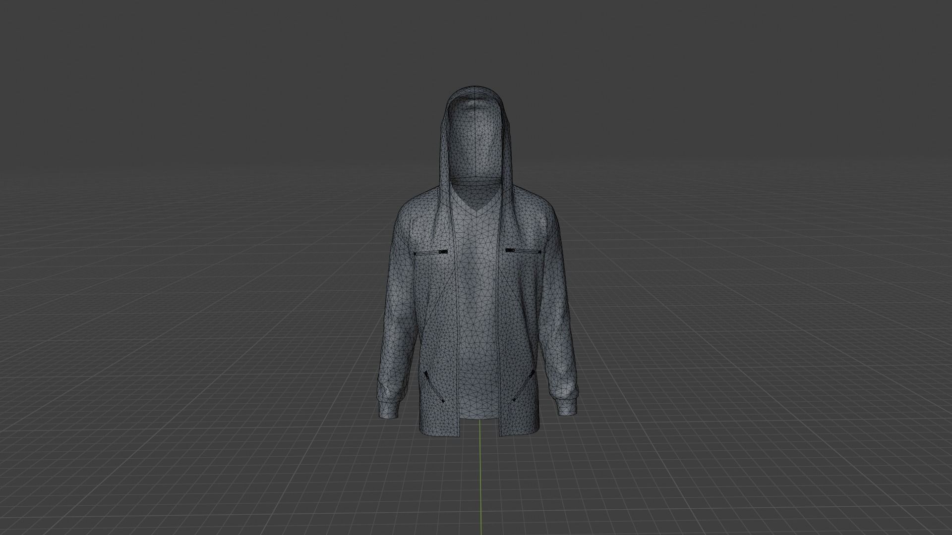 Hoodie Low-poly 3D model_8