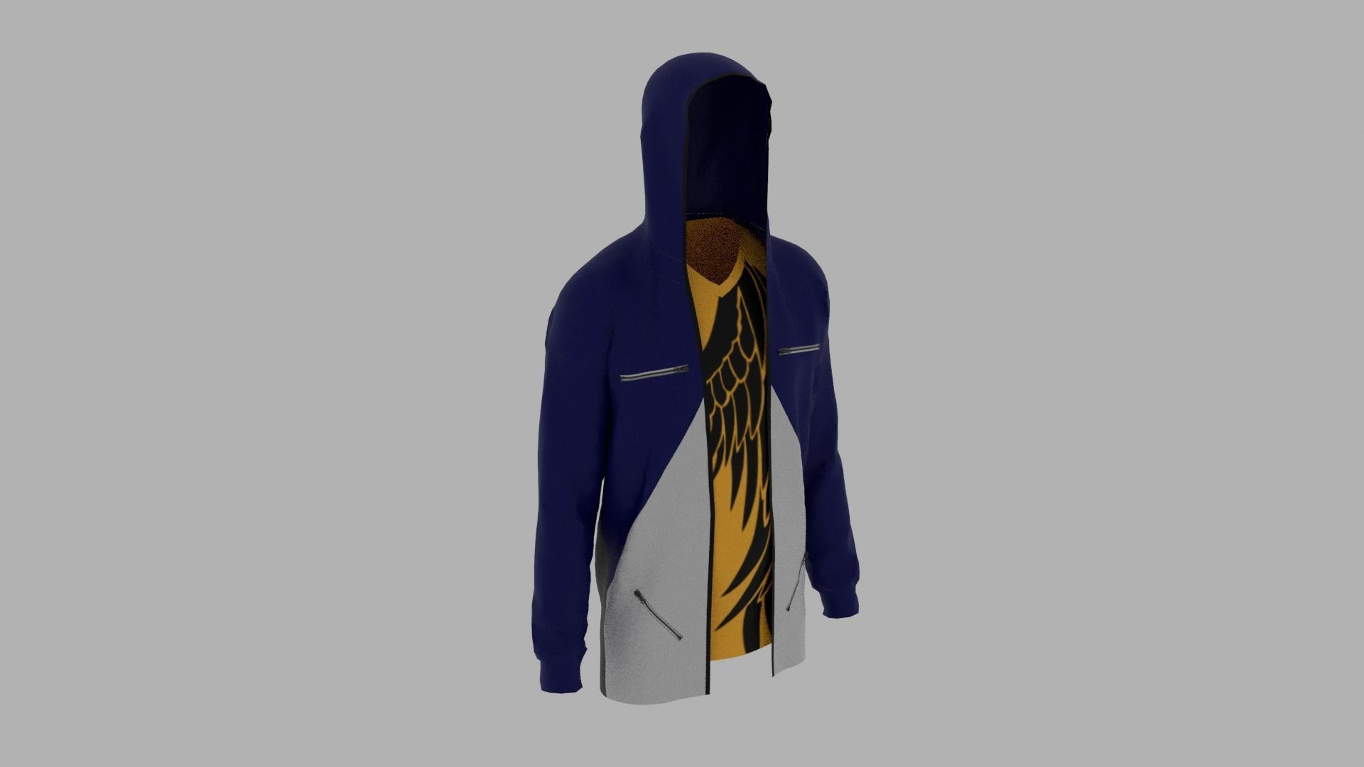 Hoodie Low-poly 3D model_4